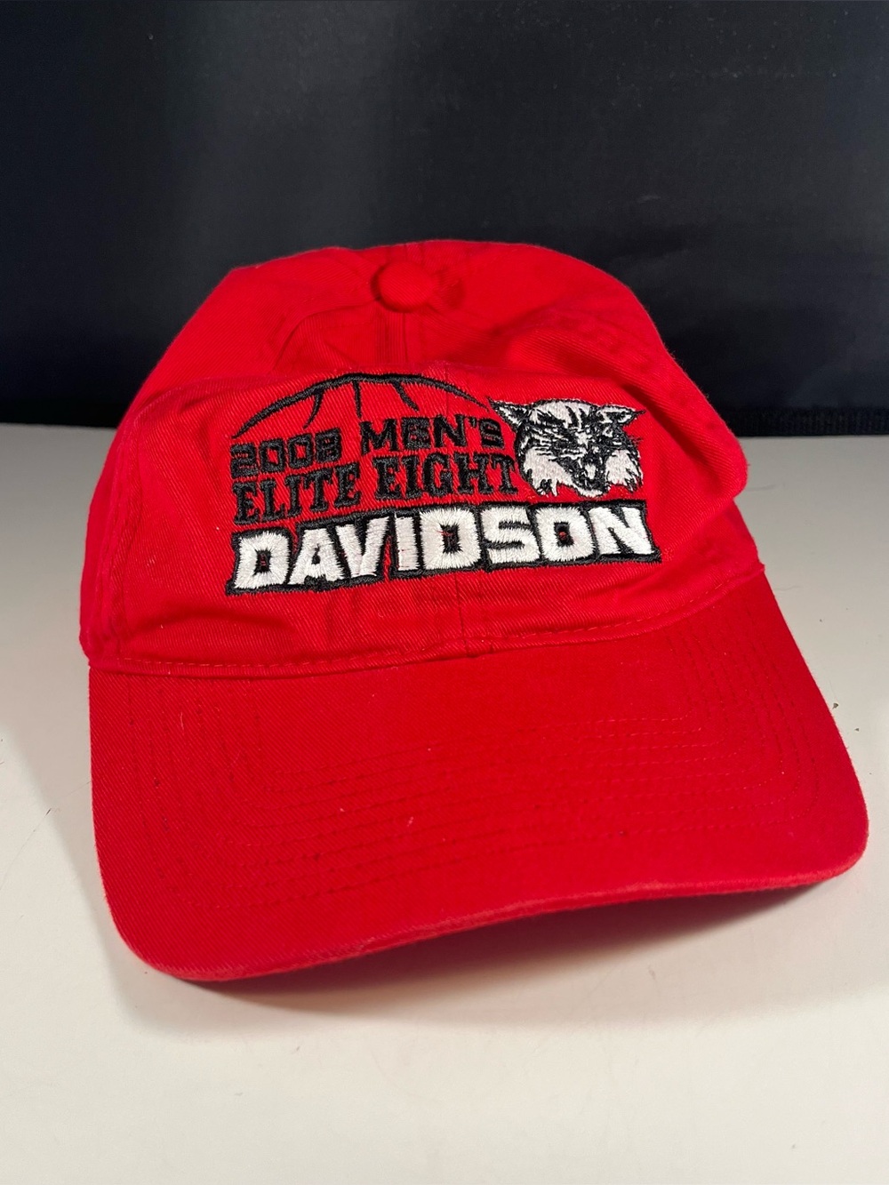 Nike Davidson Wildcats Red 2008 Elite Eight Adjustable Strap Back Hat- One Size